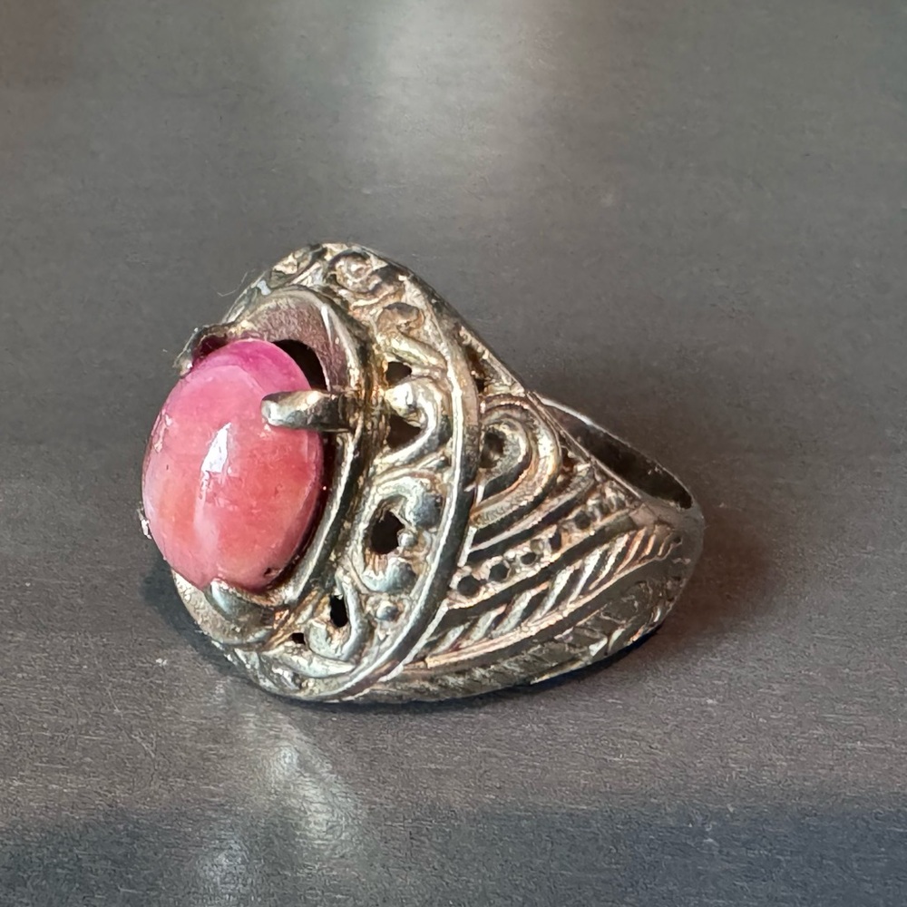 Vintage, Handmade, Red Star Ruby Ring - image 7